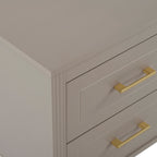 Sienna 2 Drawer Bedside Table - Taupe - DUSK