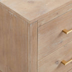 Sienna 2 Drawer Bedside Table - Washed Wood - DUSK