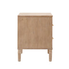 Sienna 2 Drawer Bedside Table - Washed Wood - DUSK