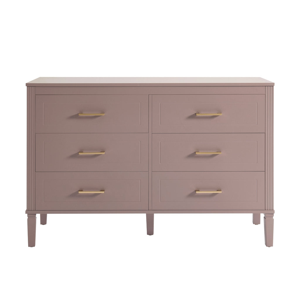 Sienna 6 Drawer Chest - Dusty Mauve - DUSK
