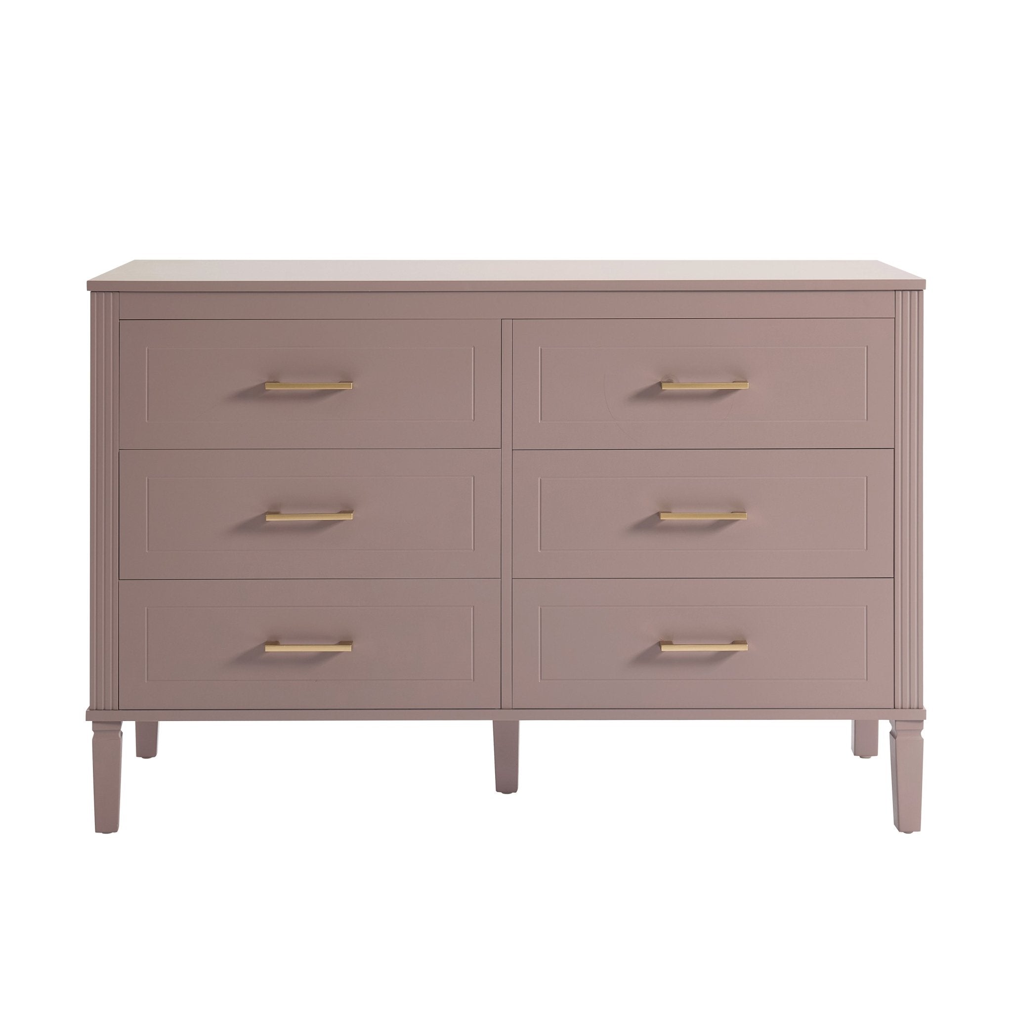 Sienna 6 Drawer Chest - Dusty Mauve - DUSK