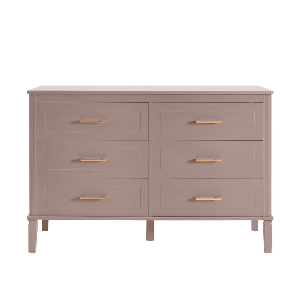 Sienna 6 Drawer Chest - Dusty Mauve - DUSK