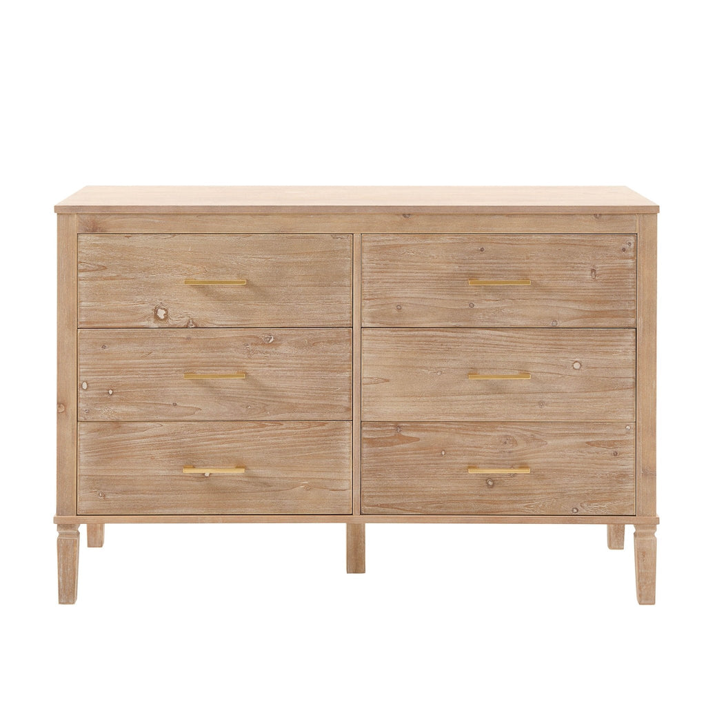 Sienna 6 Drawer Chest - Washed Wood - DUSK