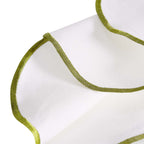 Simone Set of 4 Scallop Edge Napkins - Off White/Olive - DUSK