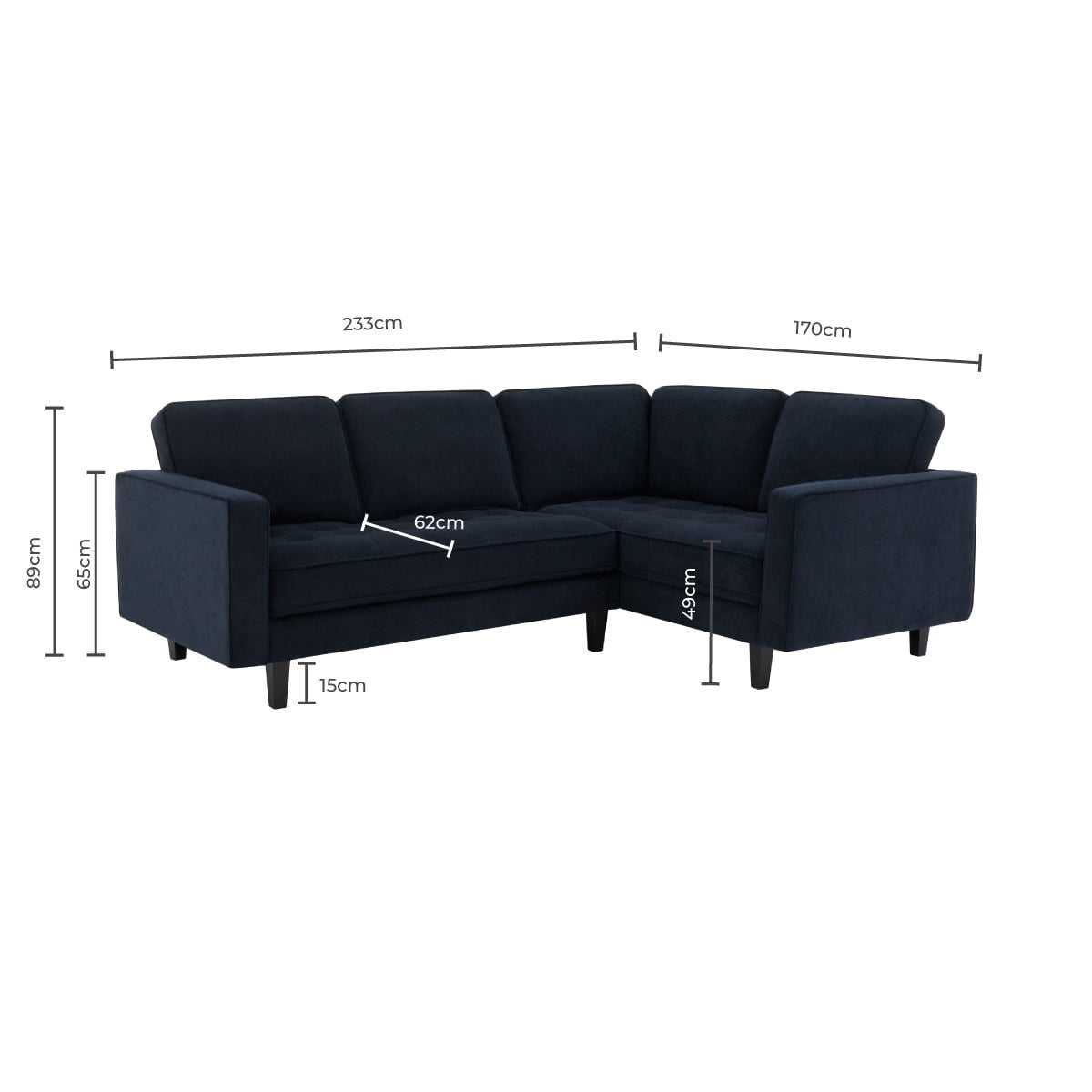 Sloane Right Hand Corner Sofa - Olive - DUSK