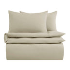 Soft Touch Microfibre Duvet Cover Set - Stone - DUSK