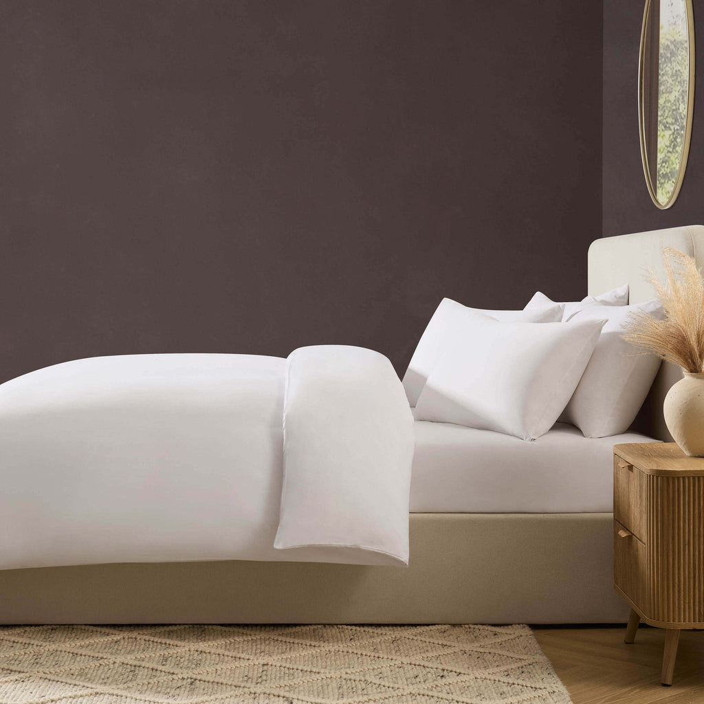 Soft Touch Microfibre Duvet Cover Set - White - DUSK