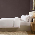 Soft Touch Microfibre Duvet Cover Set - White - DUSK