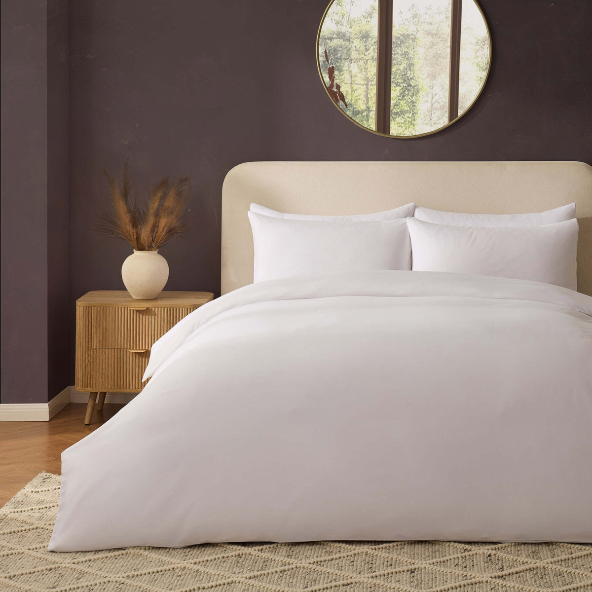 Soft Touch Microfibre Duvet Cover Set - White - DUSK