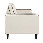 Soho 2 Seater Sofa - Cream Linen/Black - DUSK