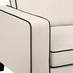 Soho 3 Seater Sofa - Cream Linen/Black - DUSK