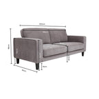 Soho 3 Seater Sofa - Grey - DUSK