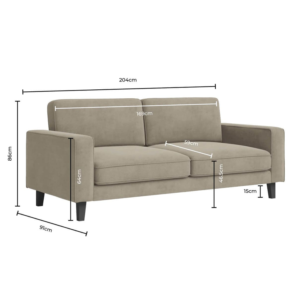 Soho 3 Seater Sofa - Sand - DUSK