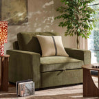 Soho Chair Bed - Chenille Olive - DUSK