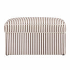 Soho Ottoman Storage Pouffe - Chocolate Stripe - DUSK
