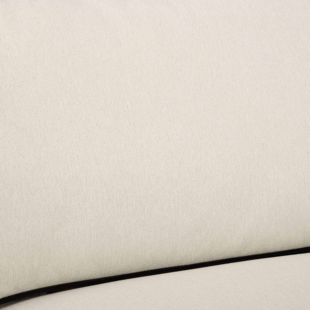 Soho Ottoman Storage Pouffe - Cream Linen/Black - DUSK