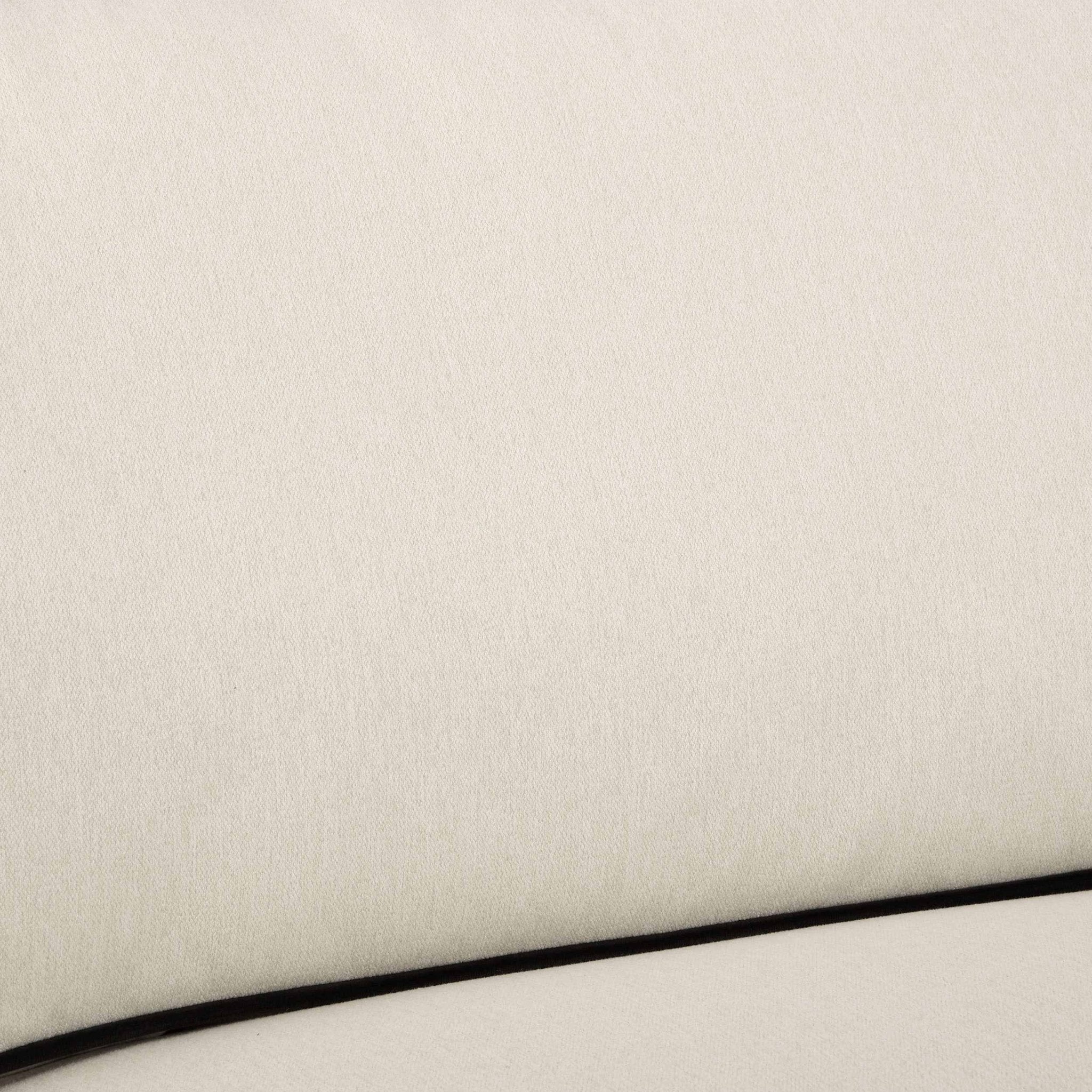 Soho Ottoman Storage Pouffe - Cream Linen/Black - DUSK