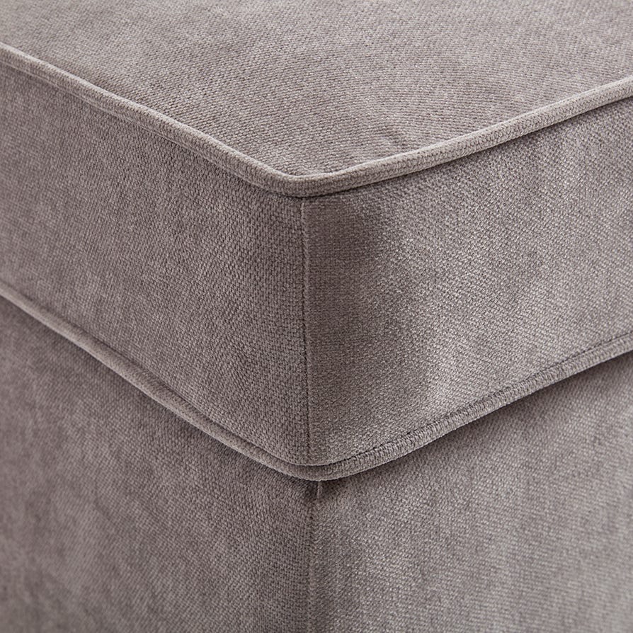Soho Ottoman Storage Pouffe - Grey - DUSK