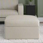 Soho Ottoman Storage Pouffe - Sand Stripe - DUSK