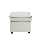 Soho Rectangle Ottoman Storage - Contrast Piping - DUSK