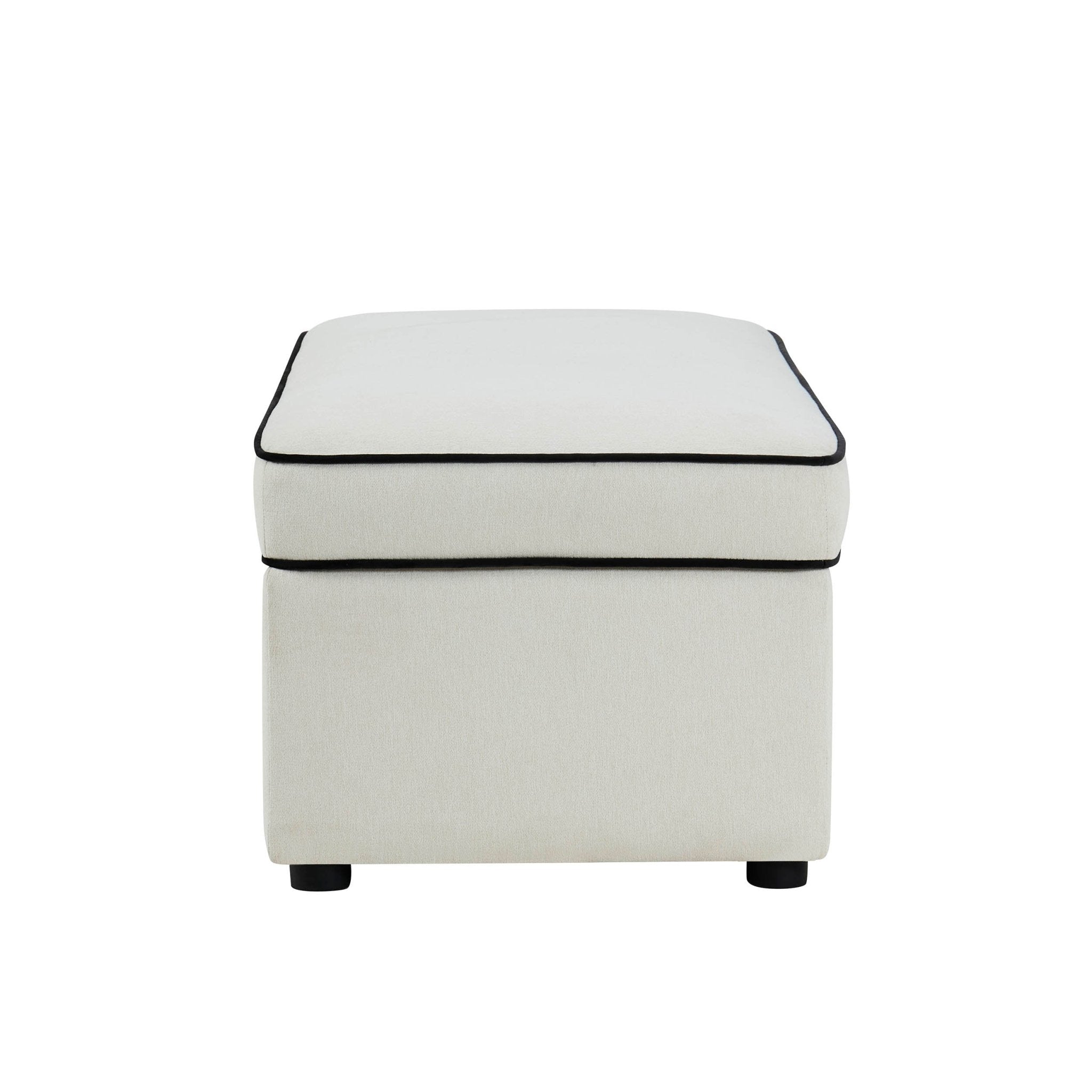 Soho Rectangle Ottoman Storage - Contrast Piping - DUSK