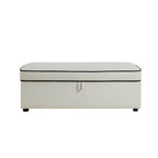 Soho Rectangle Ottoman Storage - Contrast Piping - DUSK