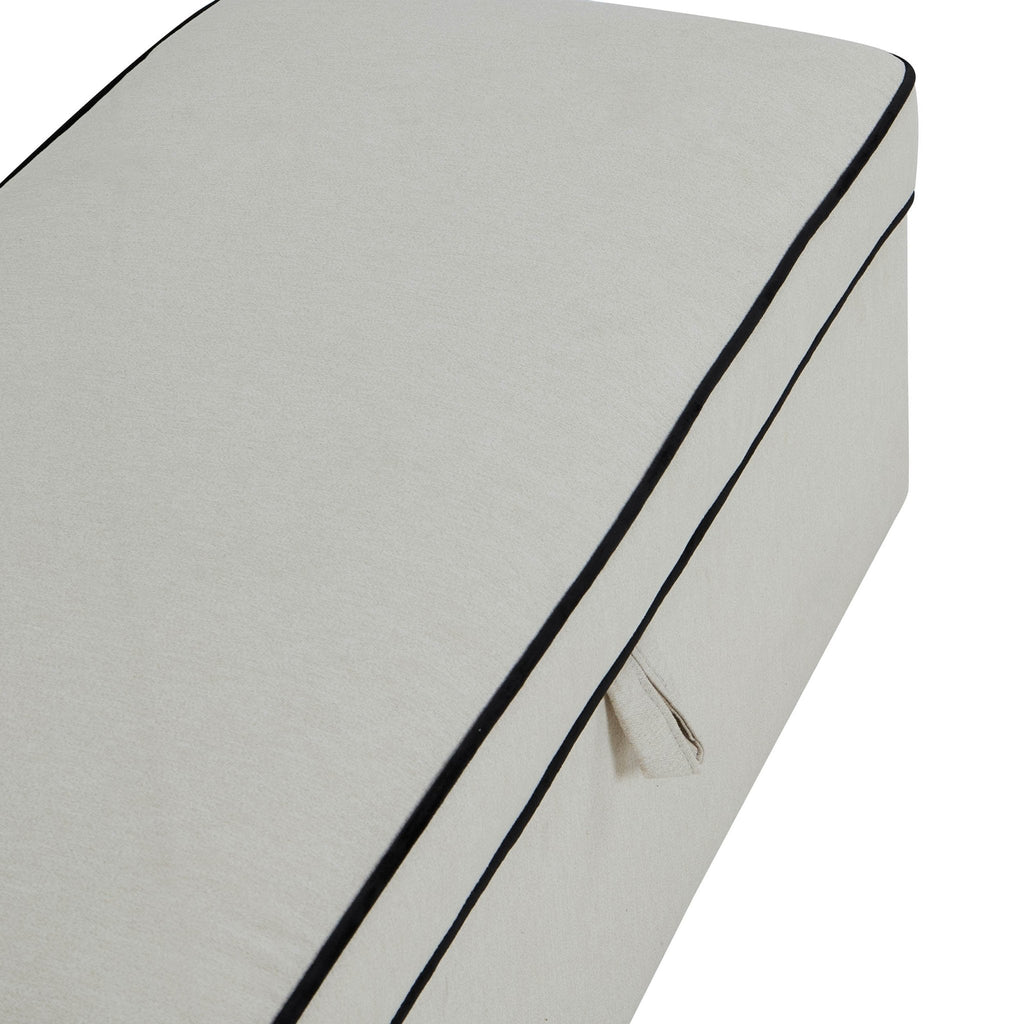 Soho Rectangle Ottoman Storage - Contrast Piping - DUSK