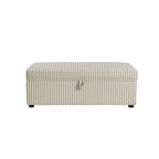 Soho Rectangle Ottoman Storage - Sand Stripe - DUSK