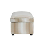 Soho Rectangle Ottoman Storage - Sand Stripe - DUSK