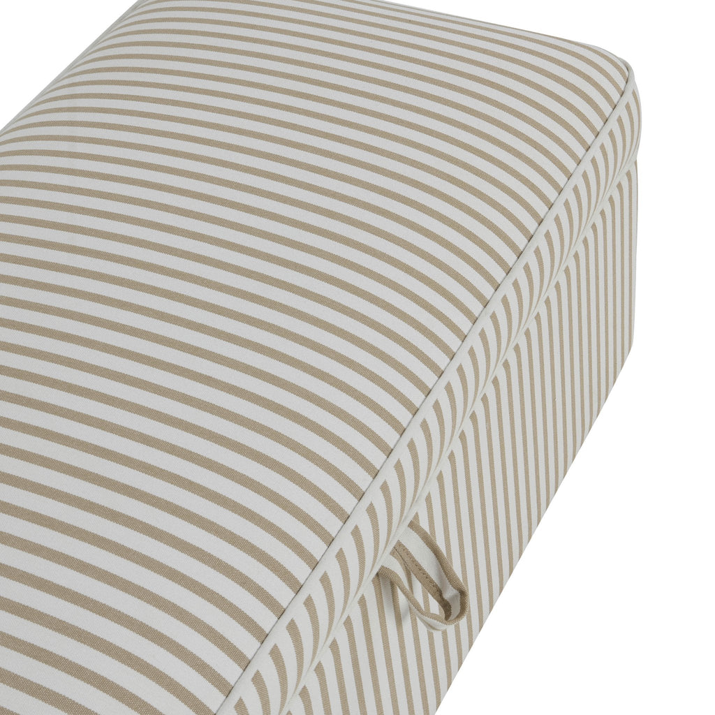 Soho Rectangle Ottoman Storage - Sand Stripe - DUSK