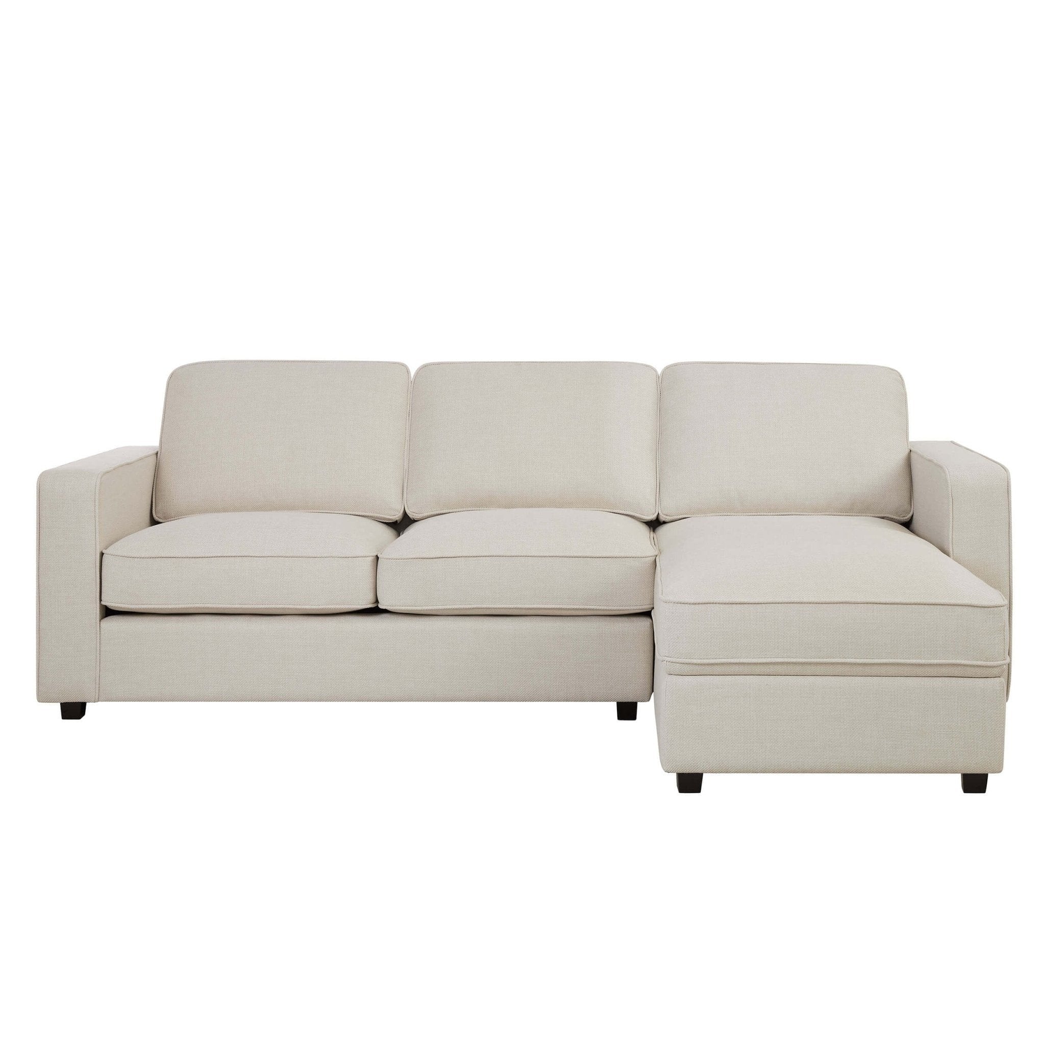 Soho Right Hand Storage Chaise Sofa - Beige - DUSK