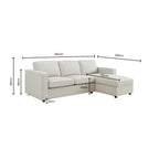 Soho Right Hand Storage Chaise Sofa - Sand - DUSK