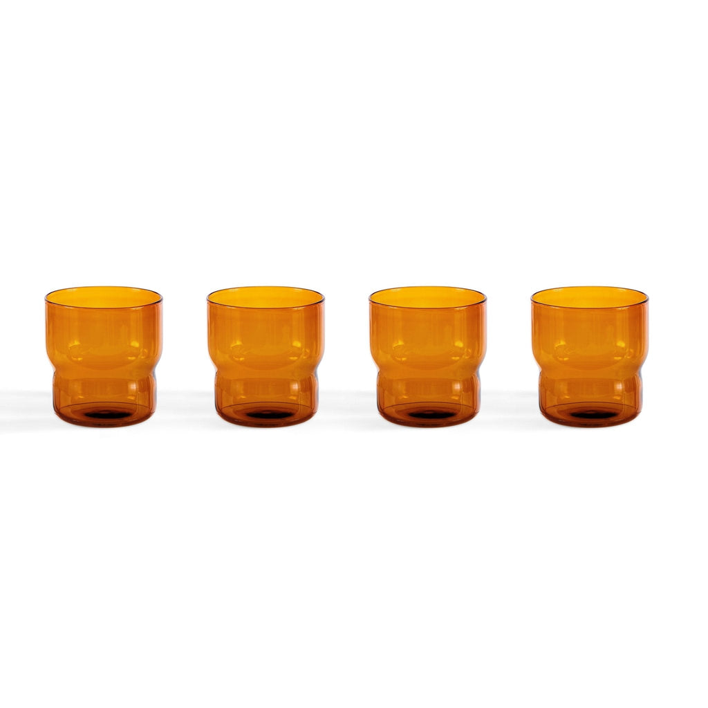 Sonne Colour Glass Tumblers - Set of 4 - Amber - DUSK