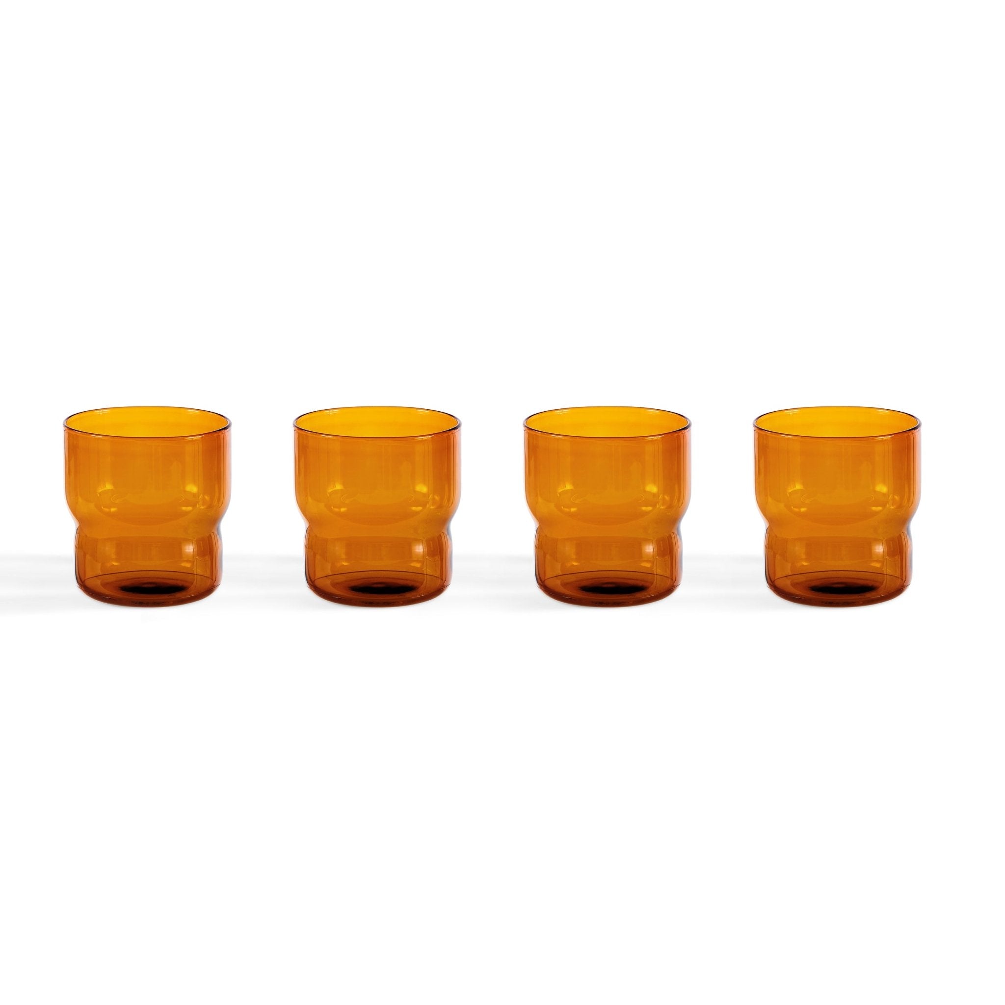 Sonne Colour Glass Tumblers - Set of 4 - Amber - DUSK