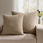 St Ives Heavyweight Knit Sofa Cushion Cover - Taupe - DUSK