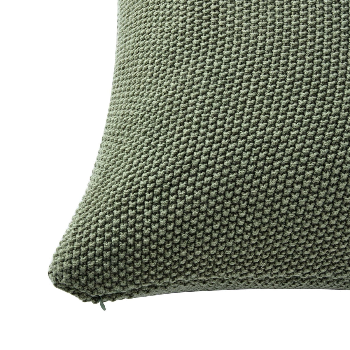 St Ives Knit Sofa Cushion Cover - Green - DUSK