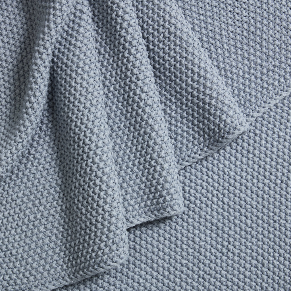 St Ives Knit Sofa Throw - Dusty Blue - DUSK