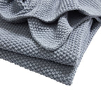 St Ives Knit Sofa Throw - Dusty Blue - DUSK