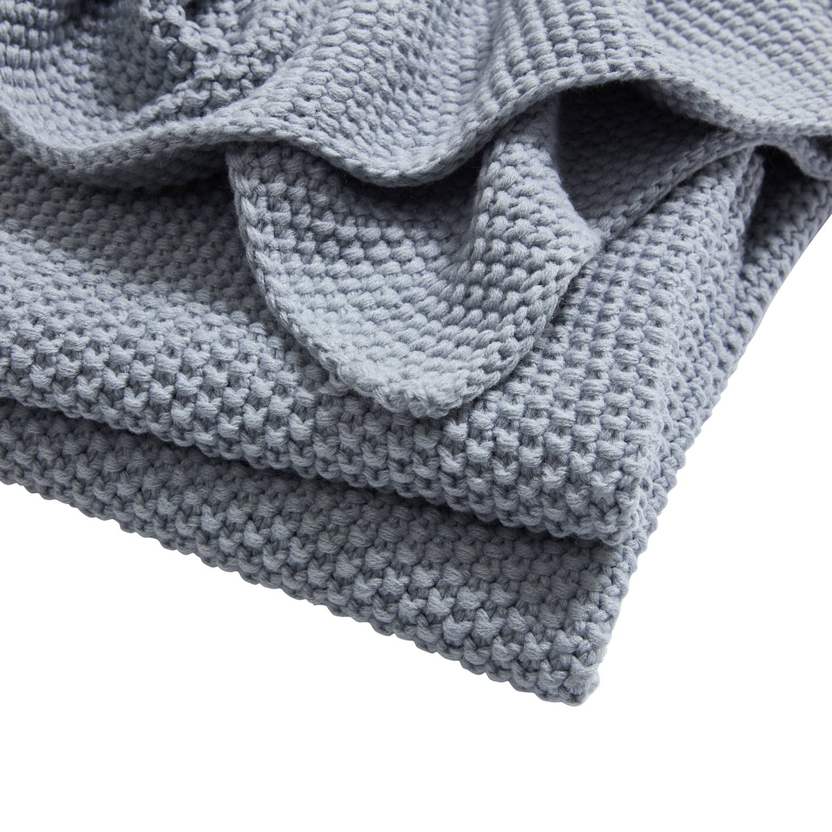St Ives Knit Sofa Throw - Dusty Blue - DUSK