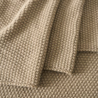 St Ives Light Weight Knit Throw - Taupe - DUSK