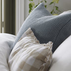 St Ives Lightweight Knit Cushion Cover - Dusty Blue - DUSK