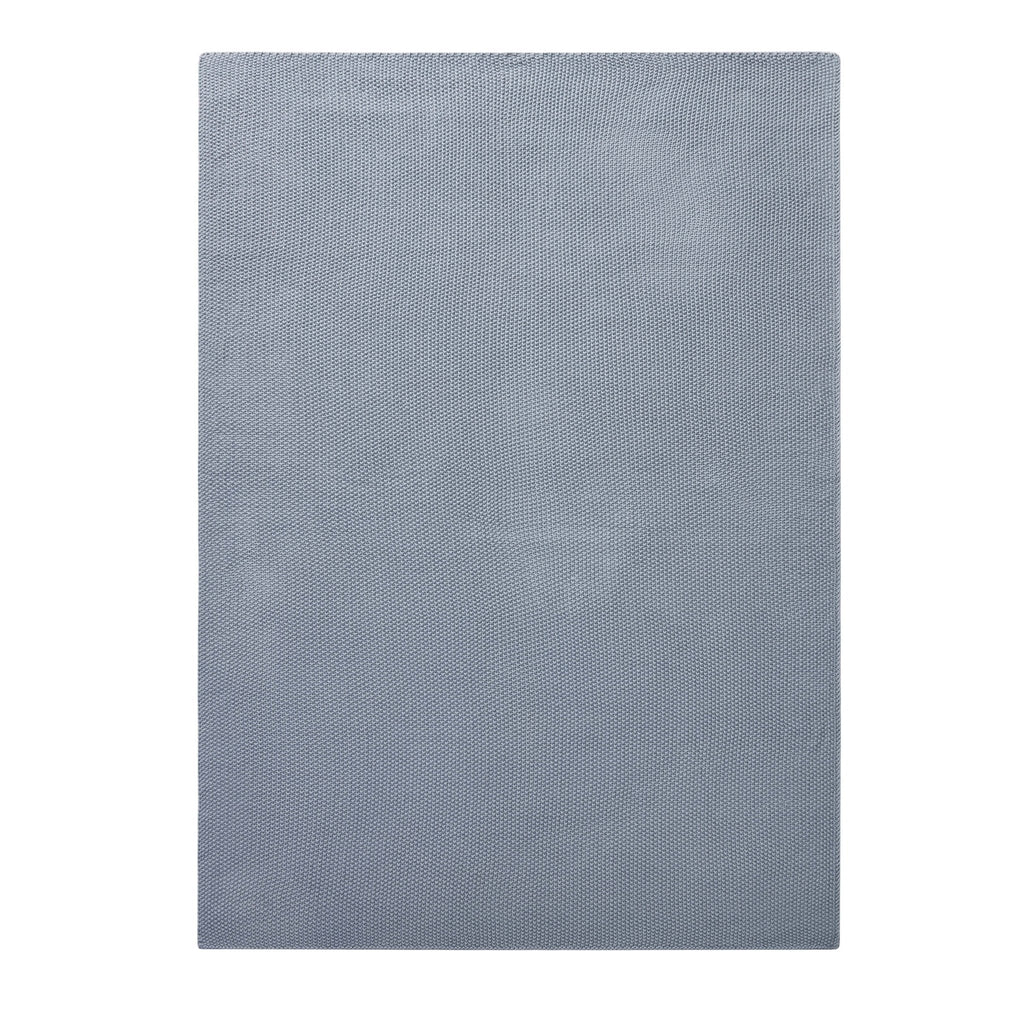 St Ives Lightweight Knit Throw - Dusty Blue - DUSK