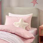 Star 100% Cotton Duvet Cover & Pillowcase set - Light Pink - DUSK