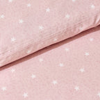 Star 100% Cotton Duvet Cover & Pillowcase set - Light Pink - DUSK