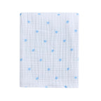 Star Muslin Jacquard 100% Cotton Throw - Light Blue - DUSK