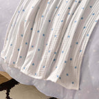 Star Muslin Jacquard 100% Cotton Throw - Light Blue - DUSK