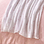 Star Muslin Jacquard 100% Cotton Throw - Light Pink - DUSK