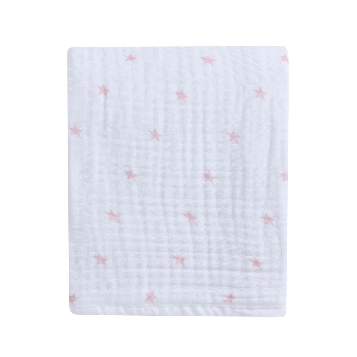 Star Muslin Jacquard 100% Cotton Throw - Light Pink - DUSK