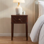 Stockholm Wood Veneer 1 Drawer Nightstand - Walnut - DUSK