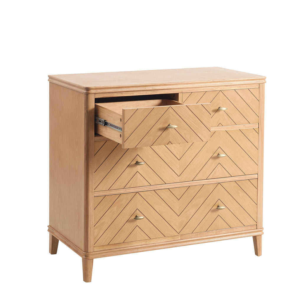 Stockholm Wood Veneer 4 Drawer Chest - Light Wood - DUSK